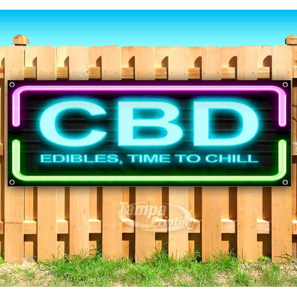 Store New CBD Oil 13 oz Heavy Duty Vinyl Banner Sign with Metal Grommets Flag, Advertising Many Sizes Available 